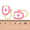 Medical Theme Alloy Enamel Pendants AL-CBA2919-03G-07B-3