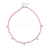 Boho 304 Stainless Steel Heart Pendant Glass Seed Beaded Necklaces NJEW-MZ00147-02-2