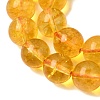 Natural Citrine Beads Strands G-E326-8mm-01A-4