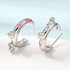 Brass Enamel Stud Earrings KK-CBA8324-23P-02-3
