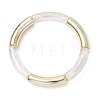 UV Plating Acrylic Beads Stretch Bracelets for Women BJEW-JB12950-2