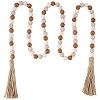 Wooden Round Beads Hanging Decorations AJEW-SP0006-07-1