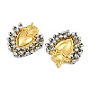 Alloy & Glass Seed Beaded Pendants GL-CBA96FD-01G-3