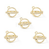 Rack Plating Brass Pave Clear Cubic Zirconia Bead Cage Pendants KK-G464-10LG-4