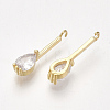 Brass Cubic Zirconia Pendants KK-T035-116B-2