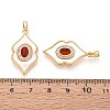 Natural Carnelian(Dyed & Heated) with Shell Pendants KK-N287-12G-01-3