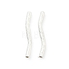 Brass Wavy Tube Beads KK-H532-36B-S-1