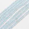 Natural Aquamarine Bead Strands G-P270-2mm-15-1