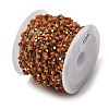 Handmade 304 Stainless Steel Glass Round Link Chains CHS-L032-09G-02-3