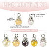 100Pcs Mixed Styles Glass Pendants PALLOY-TADJ00008-3