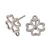 Non-Tarnish 201 Stainless Steel Stud Earring Findings EJEW-A071-14A-P-01-2