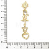 Brass Micro Pave Clear Cubic Zirconia Big Pendants KK-B176-02G-07-3