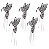 5Pcs Felt Glass Beads Ornament Accessories PATC-FG0003-76-1