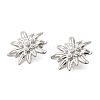 304 Stainless Steel Shell Pearl Flower Stud Earrings for Women EJEW-U020-24P-2