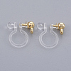 Brass Clip-on Earring Component KK-L169-09G-2