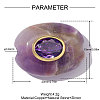 Brass Micro Pave Cubic Zirconia & Amethyst Beads GG-OY001-06G-02-2