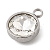 Birthstone Theme April 304 Stainless Steel Pendants STAS-G082-17P-04-2