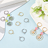 12Pcs 2 Colors 201 Stainless Steel Huggie Hoop Earring Findings STAS-SC0010-29-3