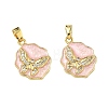Brass Micro Pave Clear Cubic Zirconia Pendants KK-A294-10G-01-1