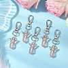 10Pcs Angel Glass Pendant Decorations HJEW-JM02673-2