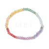 Chakra Dyed Natural Malaysia Jade Rondelle Beads Stretch Bracelets for Women BJEW-JB13043-2