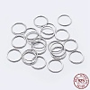 Rhodium Plated 925 Sterling Silver Round Rings STER-F036-03P-0.7x7-1