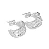 925 Sterling Silver Stud Earrings for Women EJEW-Q804-02S-2