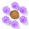 Transparent Frosted Acrylic Bead Caps X-MACR-S371-04A-747-3