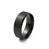 201 Stainless Steel Plain Band Ring for Men Women RJEW-WH0010-06F-MB-1