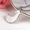 Stainless Steel Couple Fox Pendant Box Chain Necklaces Set PW-WG38AEC-01-5