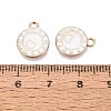 Rack Plating Alloy Enamel Pendants ENAM-N070-01A-01G-03-3