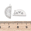 Brass Micro Pave Clear Cubic Zirconia Stud Earrings EJEW-Q015-15P-5