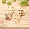 Brass Micro Pave Clear Cubic Zirconia Hoop Earrings for Women EJEW-G428-24G-03-3