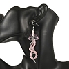Dyed Natural Malaysia Jade Jellyfish Dangle Earrings for Women EJEW-JE07484-01-2
