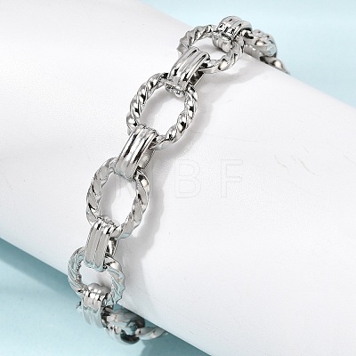 304 Stainless Steel Link Chain Bracelets for Women Men BJEW-L720-02P-1