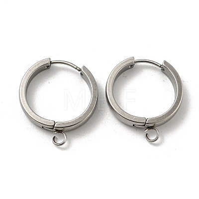 Tarnish Resistant 201 Stainless Steel Huggie Hoop Earrings Findings STAS-A167-01V-P-1