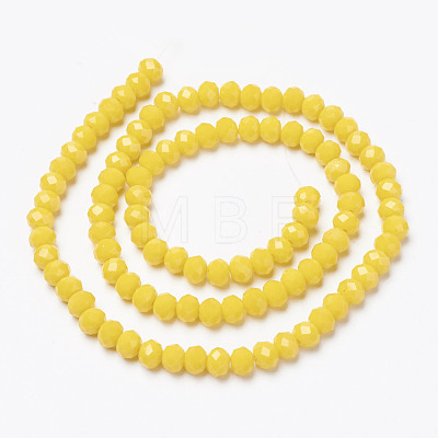 Opaque Solid Color Glass Beads Strands EGLA-A034-P4mm-D04-1