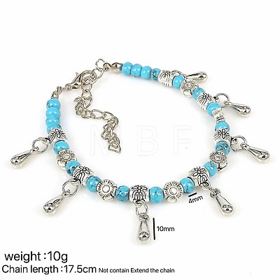 Bohemian Teardrop Alloy Charm Bracelets WG9243-2-1