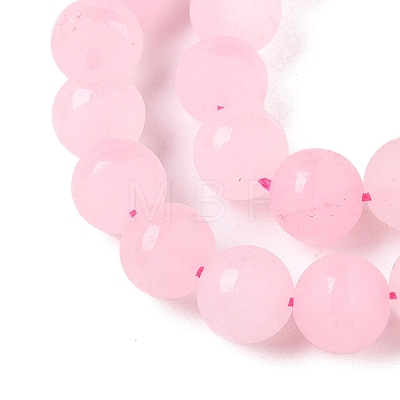 Frosted Natural White Jade Beads Strands G-T138-8mm-209E-1