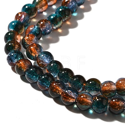 Crackle Glass Beads Strands CCG-C002-6mm-08-1