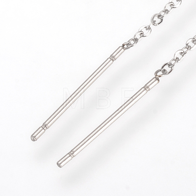 304 Stainless Steel Earring Findings X-STAS-S070-1