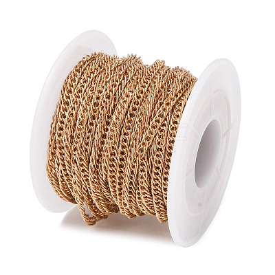 Brass Curb Chains KK-E015-03C-1