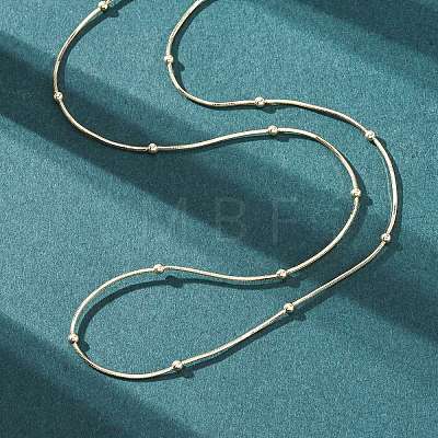 2.5MM Brass Ball Snake Chain Necklaces for Women Men KK-P302-03G-1