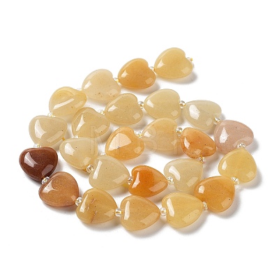 Natural Yellow Aventurine Beads Strands G-E614-A23-01-1