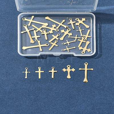 25Pcs 5 Styles Brass Pendants KK-FS0001-51G-1