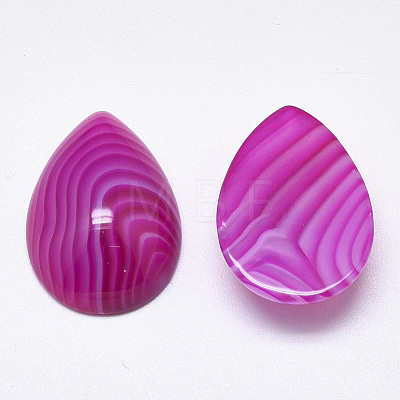 Natural Banded Agate/Striped Agate Cabochons G-T122-23B-1