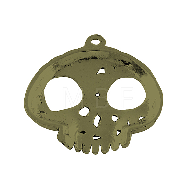 Skull Tibetan Style Alloy Pendants TIBEP-R344-44AB-LF-1