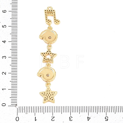 Brass Micro Pave Cubic Zirconia Big Pendants KK-A297-04E-G-1
