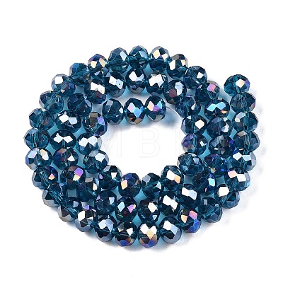 Electroplate Glass Beads Strands EGLA-A034-T8mm-B25-1