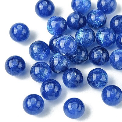 25Pcs Round Imitation Cat Eye Resin Beads RESI-FS0001-65E-1